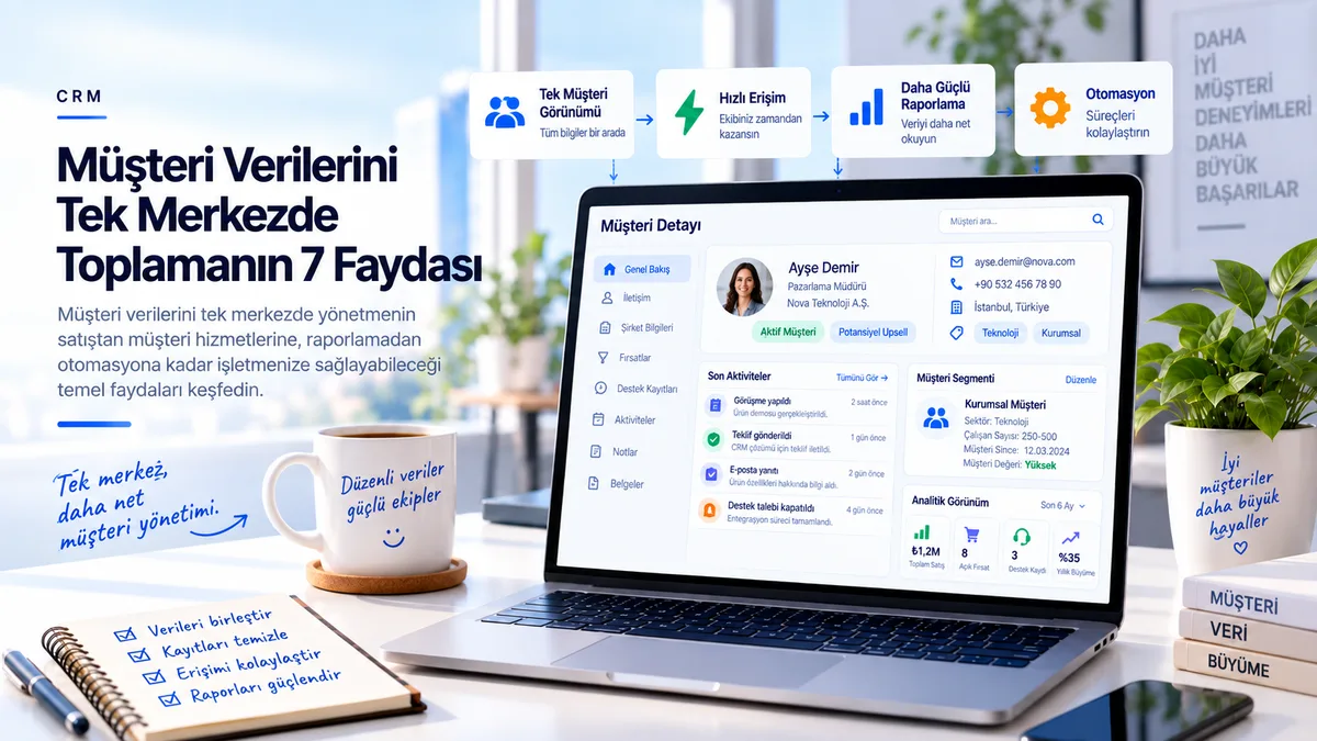 M&amp;#252;şteri Verilerini Tek Merkezde Toplamanın 7 Faydası