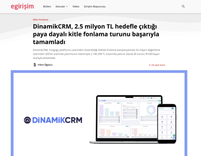 DinamikCRM egirişim Görseli