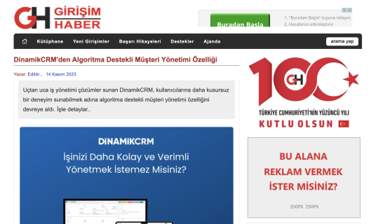 DinamikCRM Girişim Haber-2 Görseli