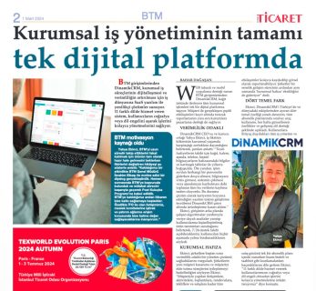 DinamikCRM İstanbul Ticaret Gazetesi Görseli